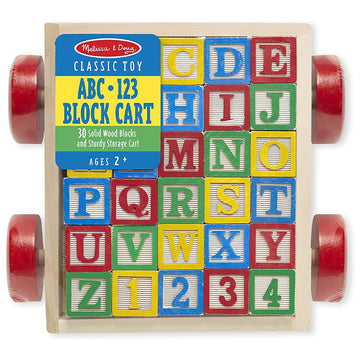 Melissa and Doug Classic ABC Block Pull Along Cart