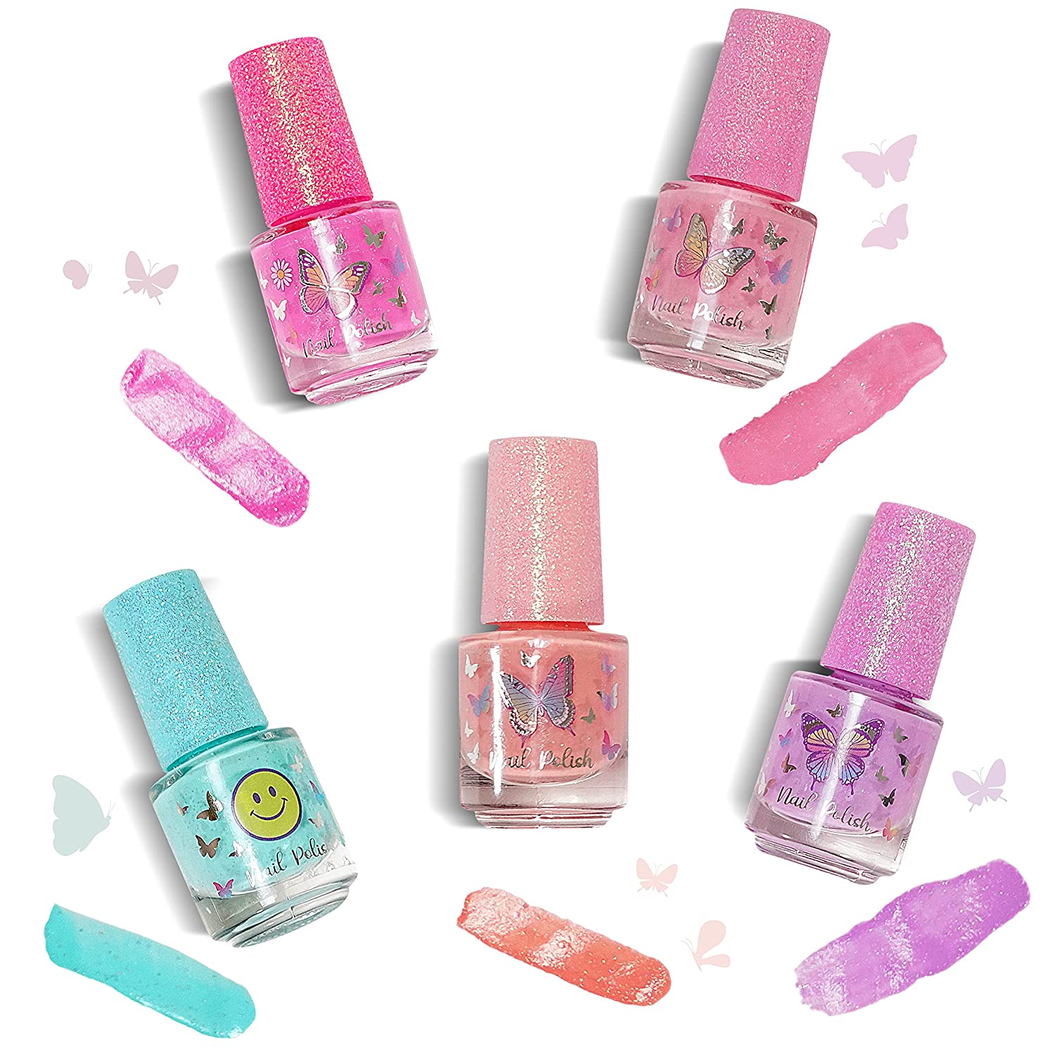 Hot Focus Butterfly Glitter Nail Polish Set