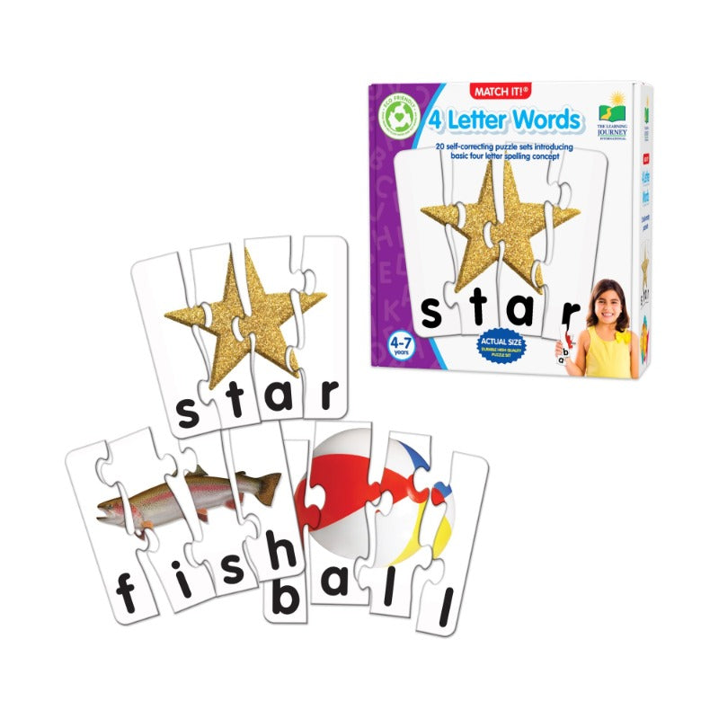 The Learning Journey Match It 4 Letter Words
