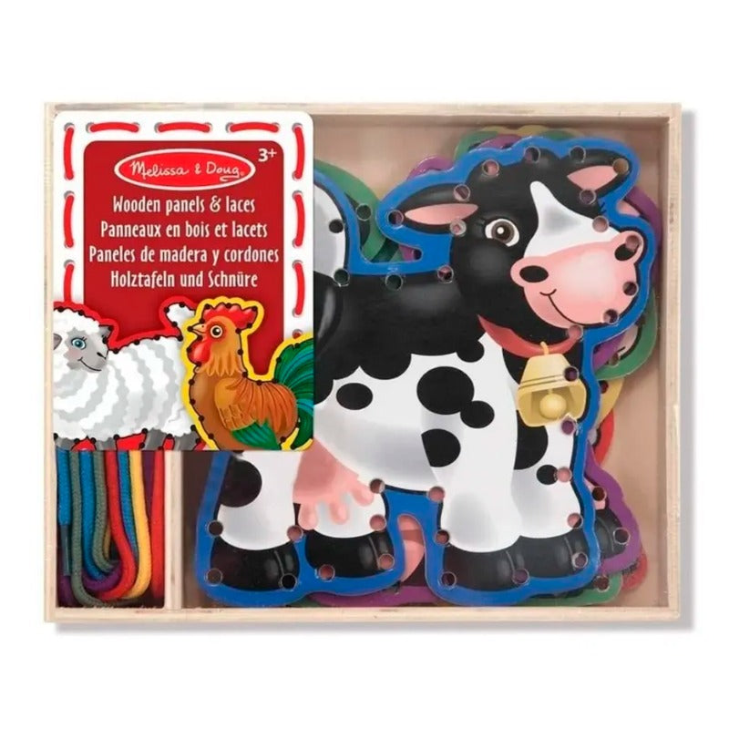 Melissa And Doug Wooden Toy Panels and Laces - Pets