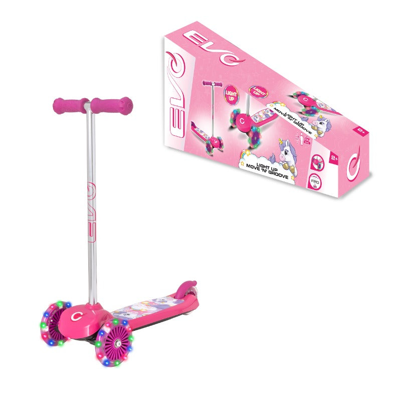 Halsall Evo Light Up Move N Groove Scooter - Unicorn