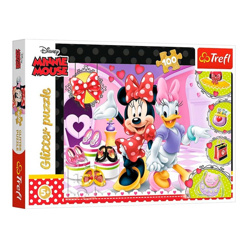 Trefl Disney Minnie Glitter Puzzle - 100 Pcs