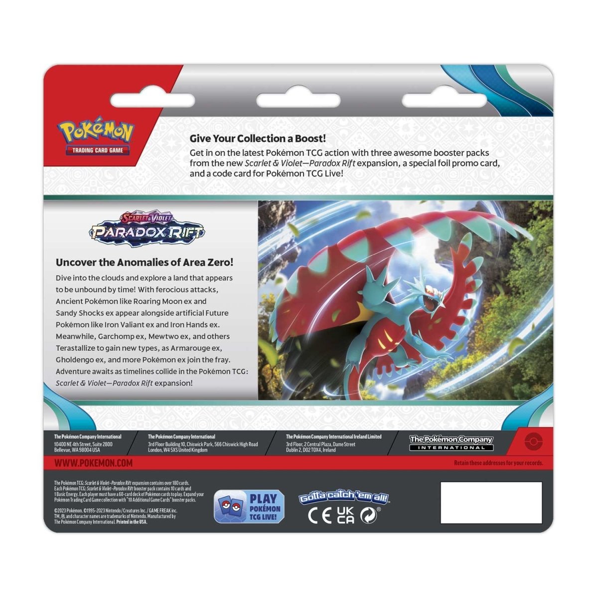 Pokémon TCG: Scarlet & Violet 4 - Paradox Rift 3P Blister Pack