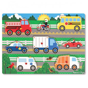 Melissa And Doug - Vehicles Wooden Peg Puzzle