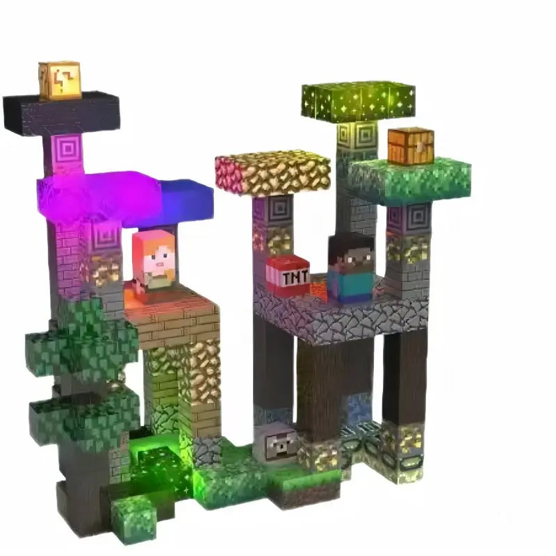 Minecraft Jungle Magnetic Cubes Building Blocks
