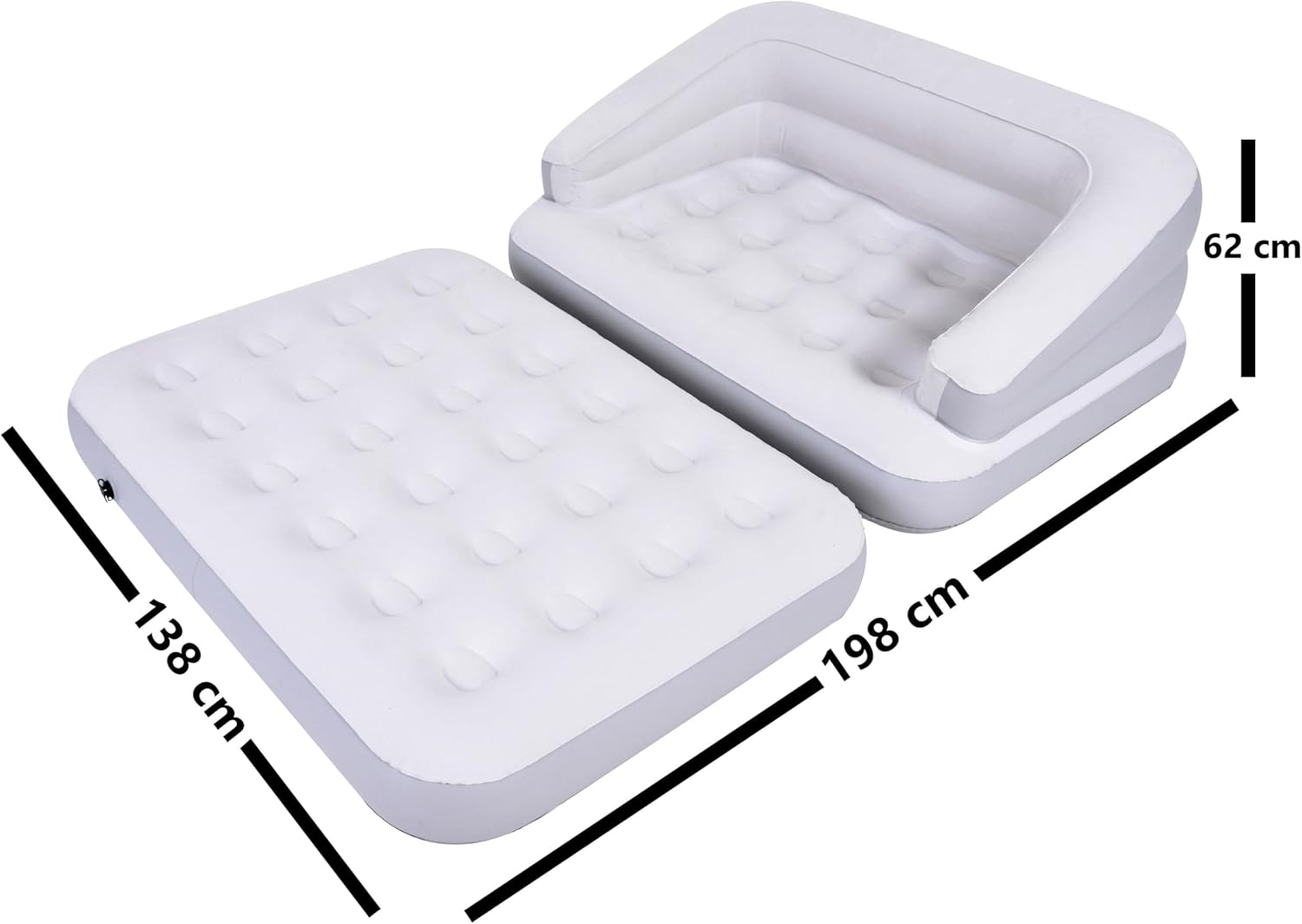 Jilong - 5 IN 1 Inflatable Sofa Bed - White