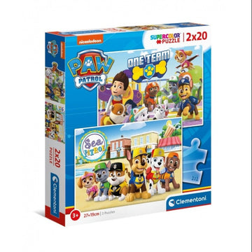 Clementoni Puzzle Super Color Paw Patrol 2x20 Pcs