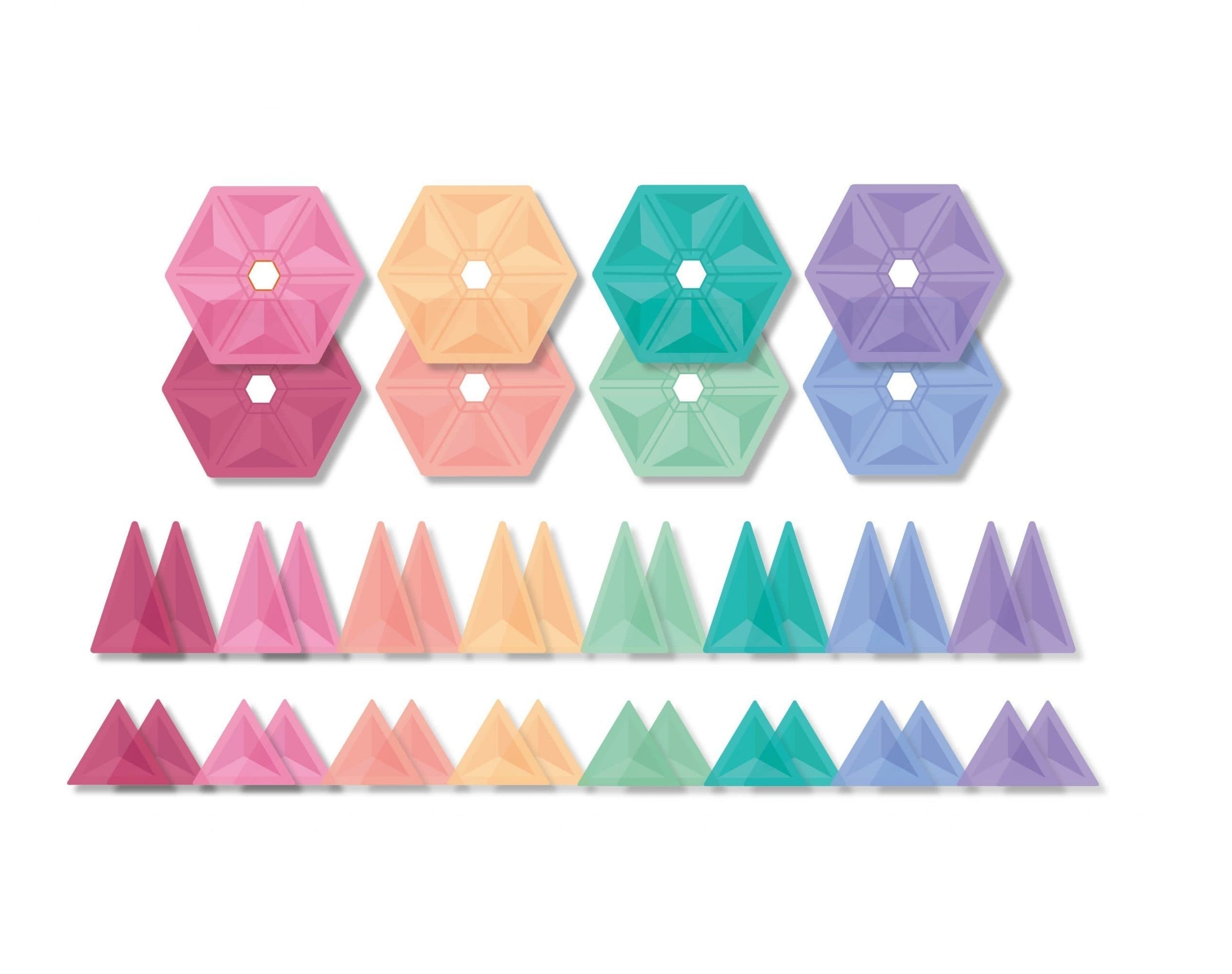 Connetix - Tiles Pastel Geometry Pack - 40 Pcs