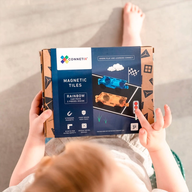 Connetix - Tiles 2 Piece Rainbow Car Pack