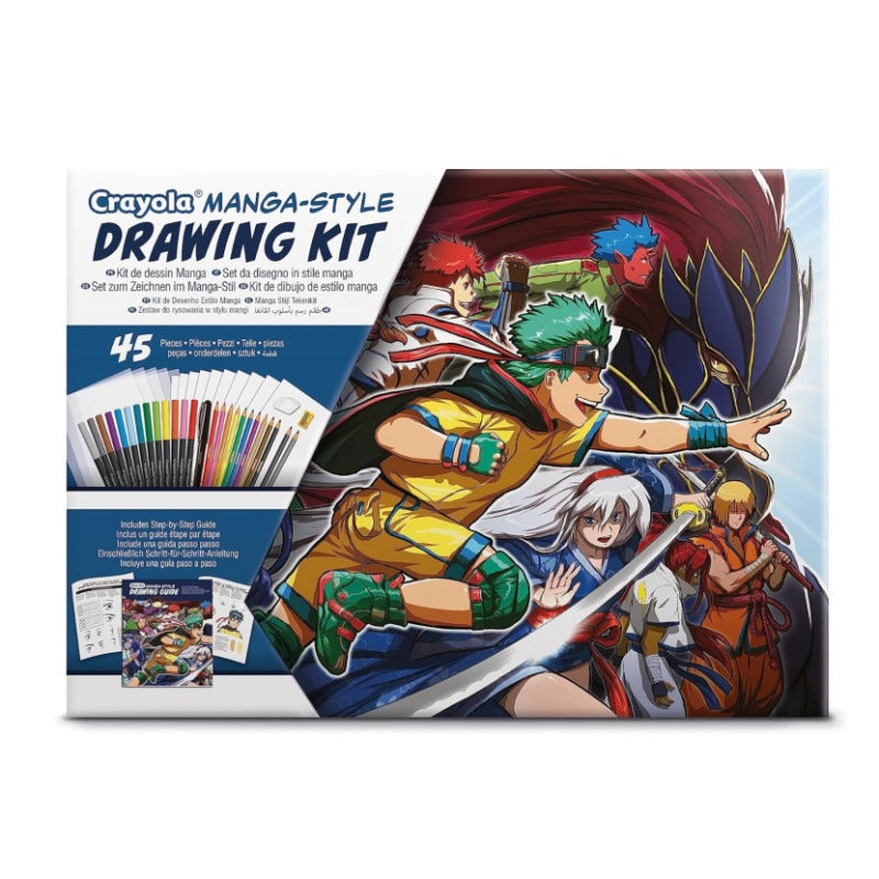 Crayola Learn to Draw Your Own Manga Drawing Kit - 45 Pcs