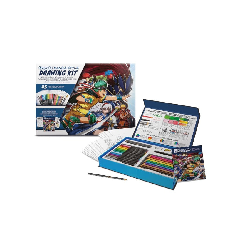 Crayola Learn to Draw Your Own Manga Drawing Kit - 45 Pcs