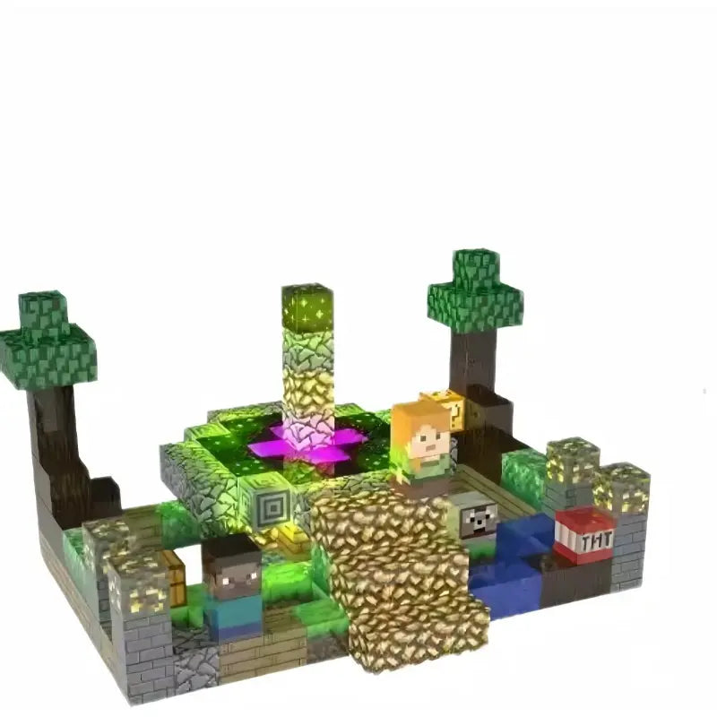 Minecraft Jungle Magnetic Cubes Building Blocks