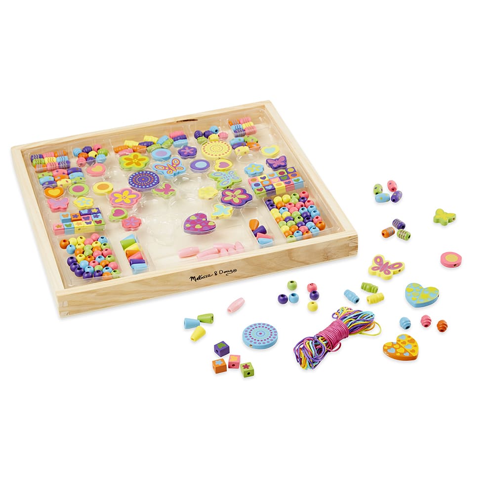 Melissa and Doug Bead Bouquet Deluxe Wooden Bead Set