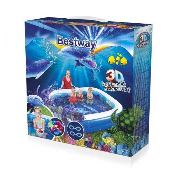 Bestway®  8'7" x 69" x 20"/2.62m x 1.75m x 51cm 3D Undersea Adventure Pool