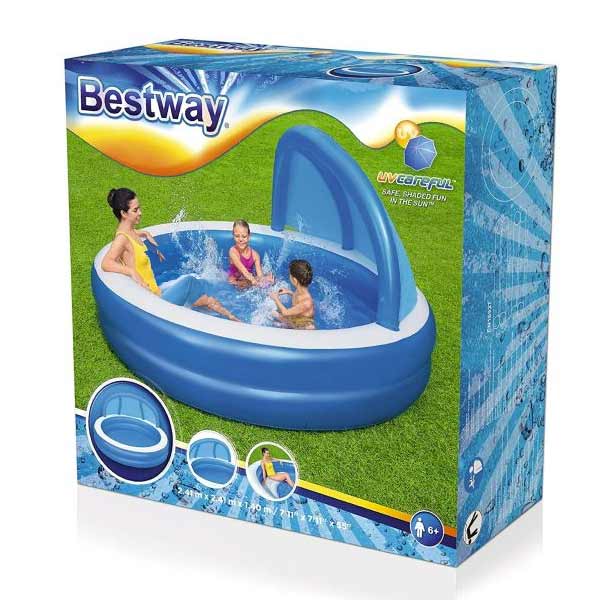 Bestway®  7'11" x 7'11" x 55"/2.41m x 2.41m x 1.40m Summer Days Family Pool