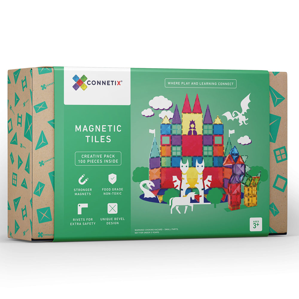 Connetix - Magnetic Tiles Building Set - 100 Pcs