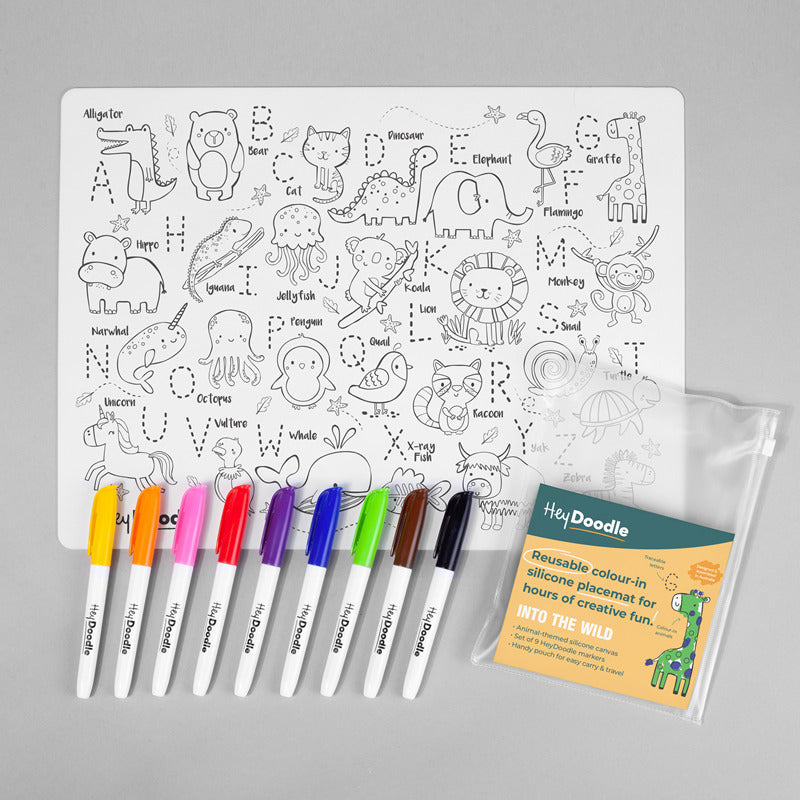 HeyDoodle Into The Wild Silicone Mat Colouring