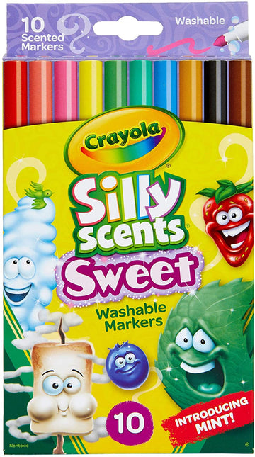 Crayola Silly Scents Sweet Fine Line Washable Markers - 10 Pack