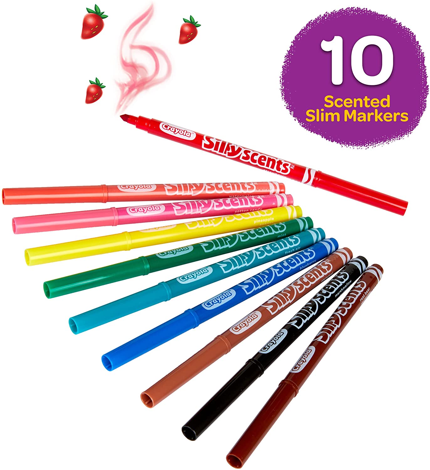 Crayola Silly Scents Sweet Fine Line Washable Markers - 10 Pack