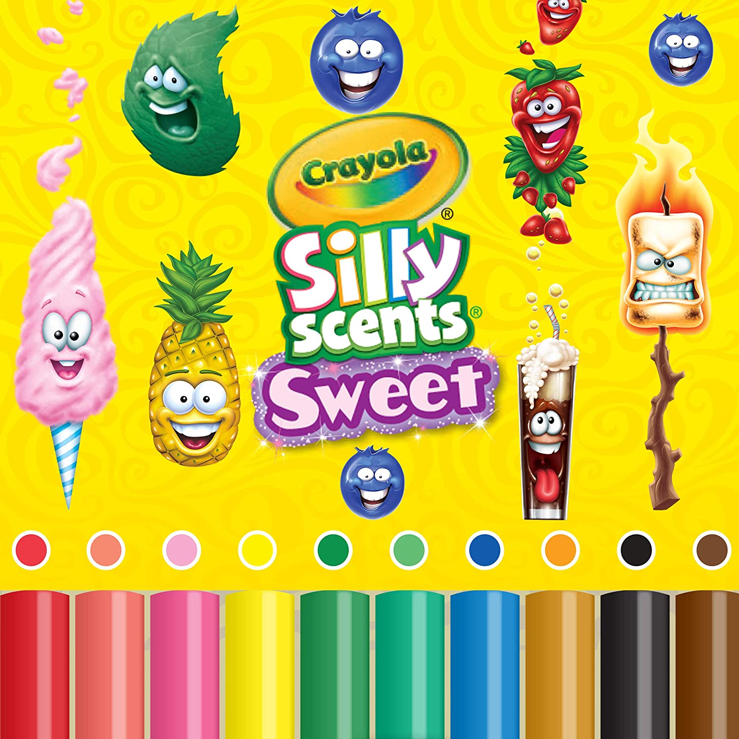 Crayola Silly Scents Sweet Fine Line Washable Markers - 10 Pack