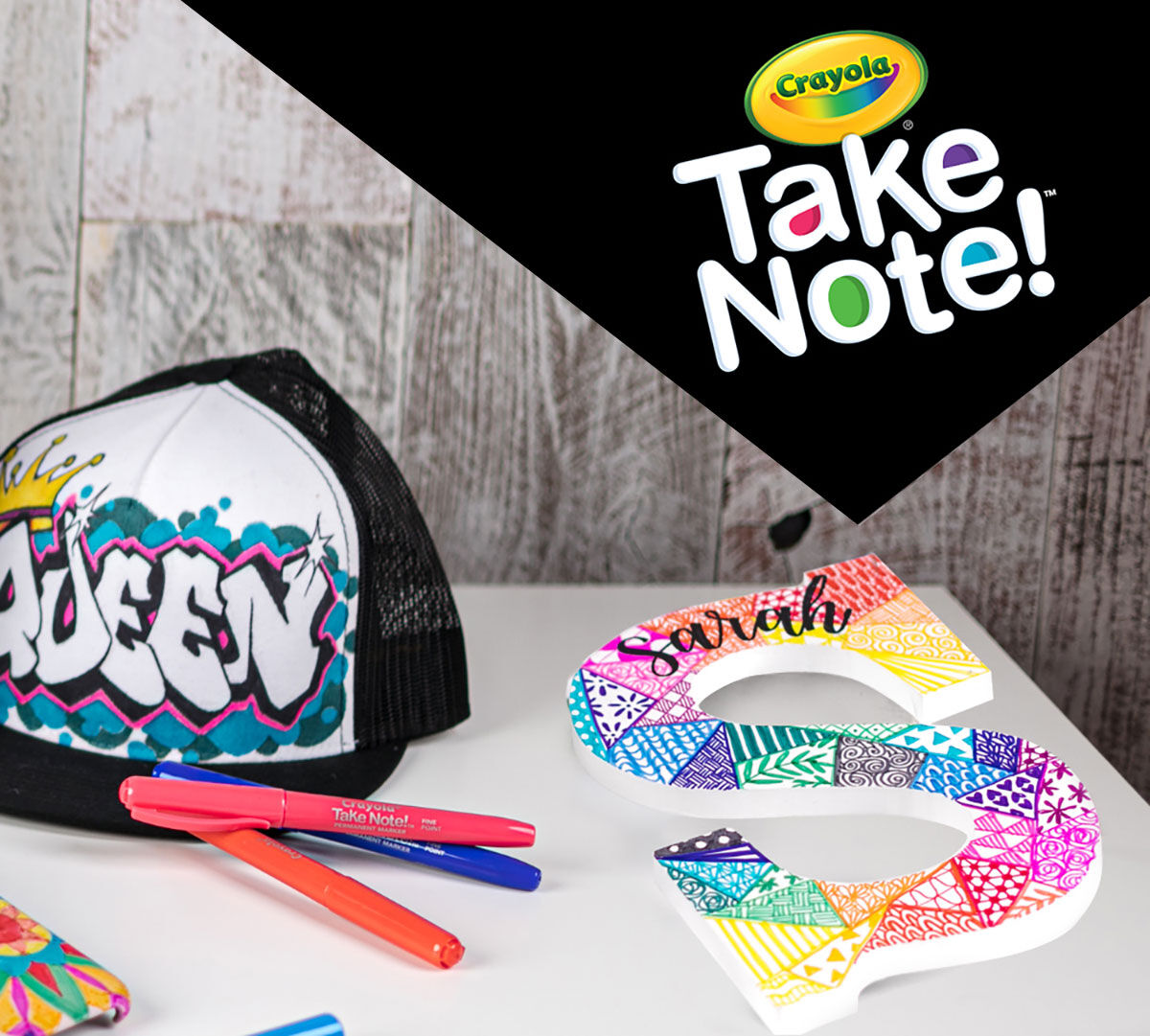 Crayola Take Note Water Based Permanent Markers - 12 Pack