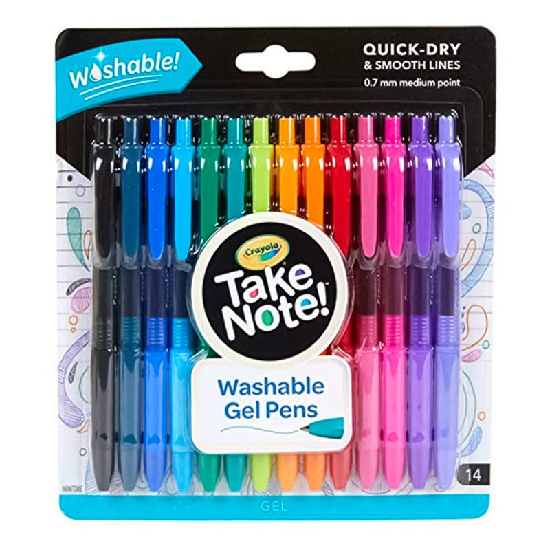 Crayola Colored Gel Pens Washable 14 Count