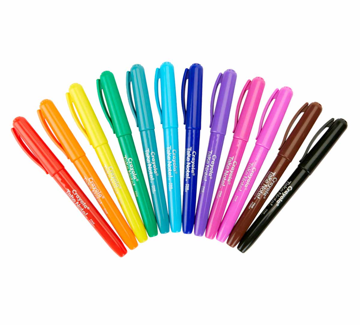 Crayola Take Note Water Based Permanent Markers - 12 Pack