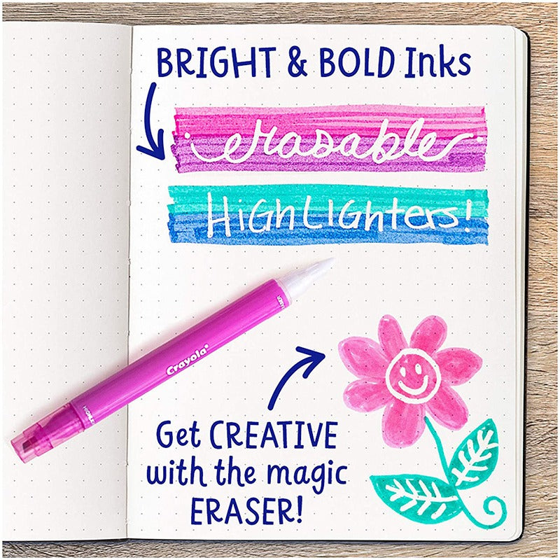 Crayola Take Note Erasable Highlighters Markers 6ct