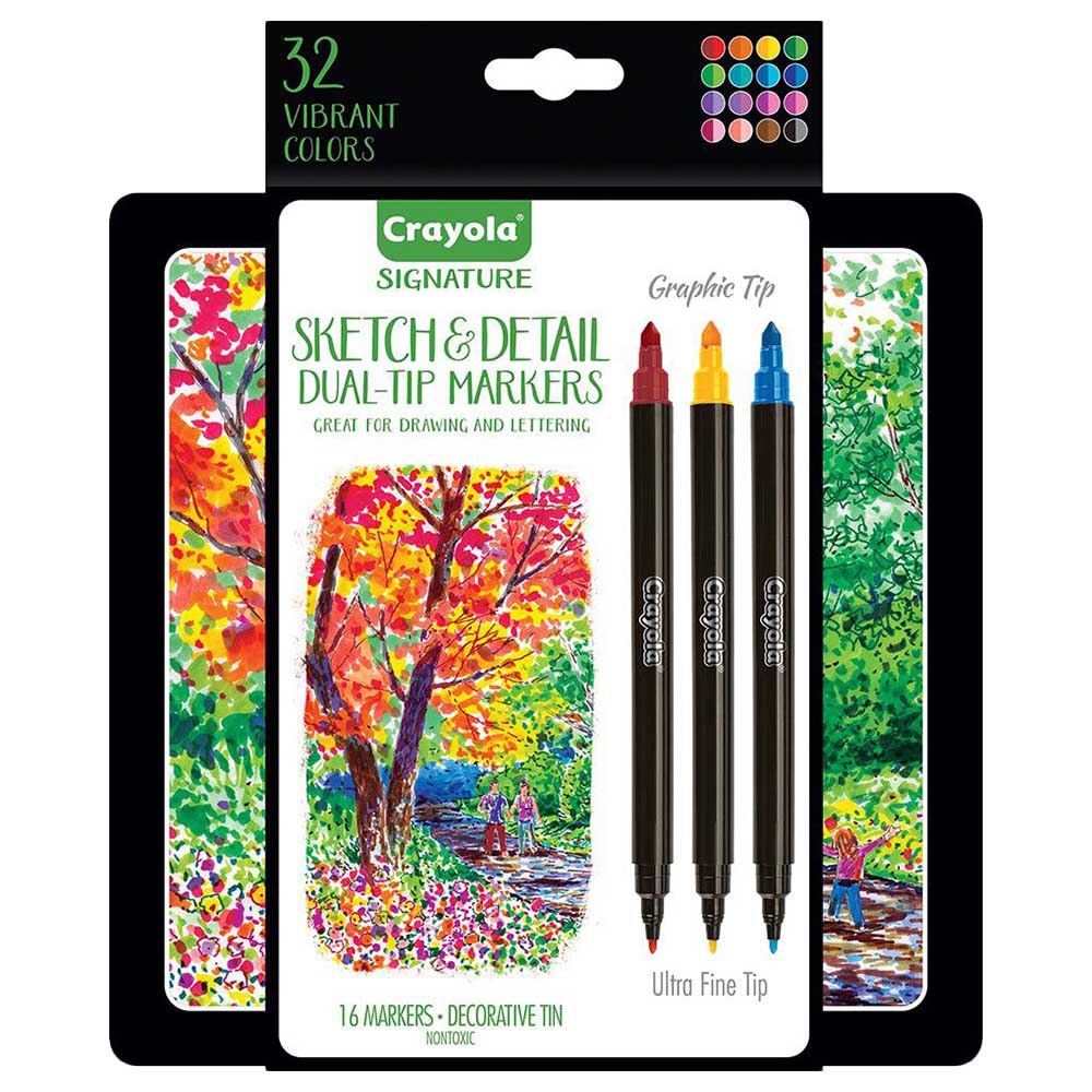 Crayola Sketch and Detail Dual-Tip Markers