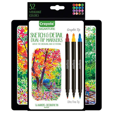 Crayola Sketch and Detail Dual-Tip Markers
