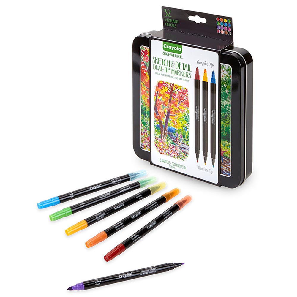 Crayola Sketch and Detail Dual-Tip Markers