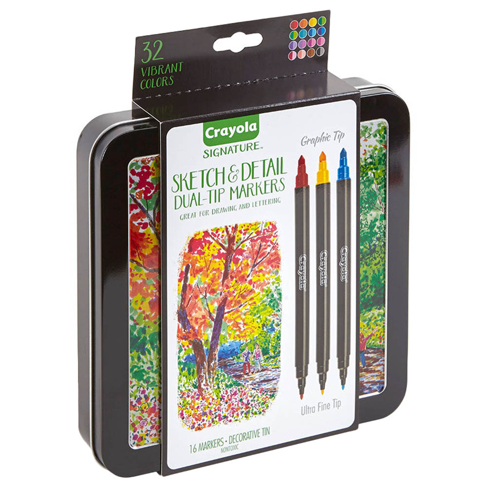 Crayola Sketch and Detail Dual-Tip Markers