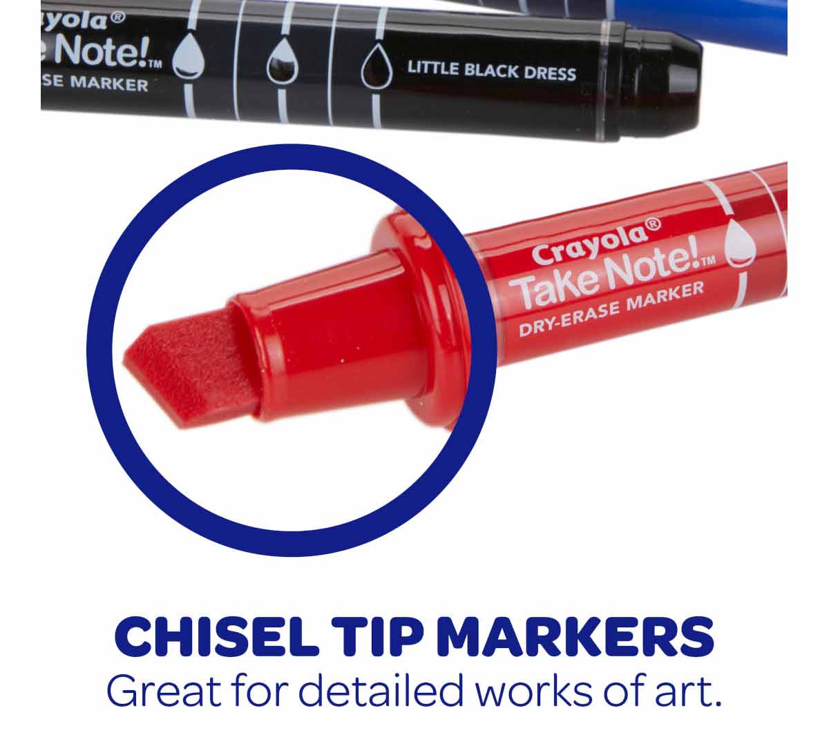 Crayola Take Note Dry Erase Markers Chisel Tip - 12 Pack