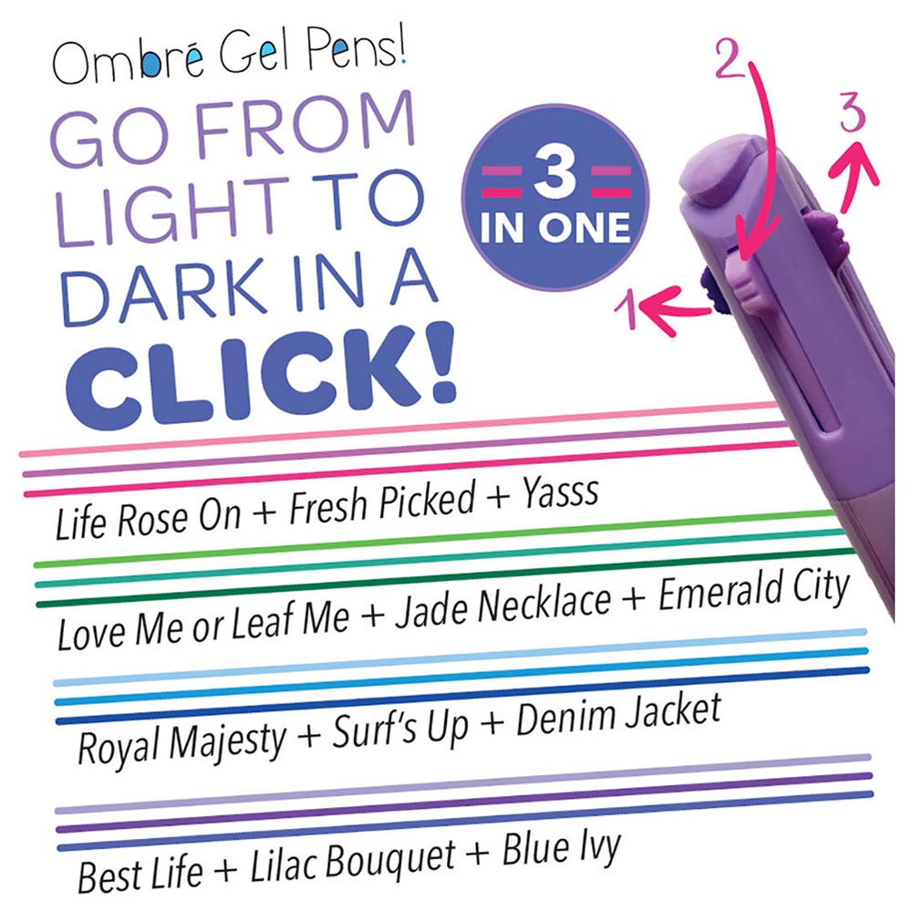 Crayola Take Note Washable Gel Pens Ombre 4pcs