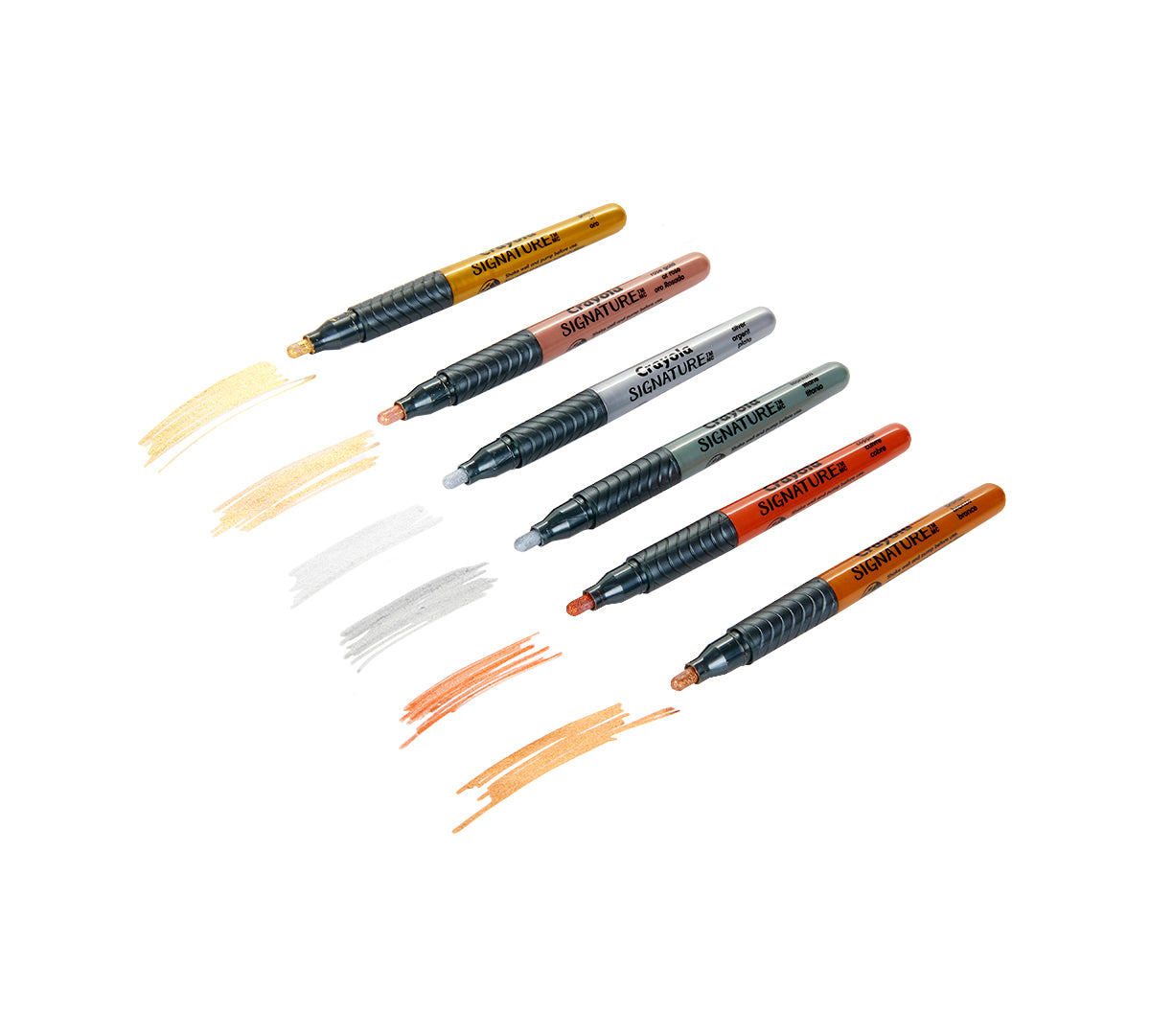 Crayola Signature Liquid Metal Craft Permanent Markers - 6 Pack