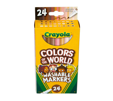 Crayola Colors of the World Fine Line Washable Skin Tone Markers - 24 Pack