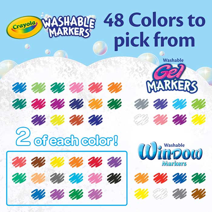 Crayola Washable Markers Variety Pack - 64 Pieces