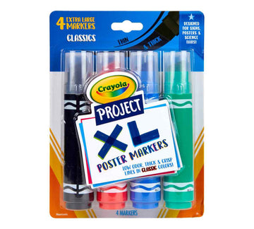 Crayola Project XL Poster Marker - 4 Colors