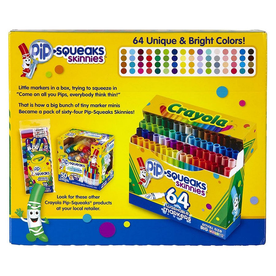 Crayola Washable Pip-Squeaks Skinnies Markers - 64 Color