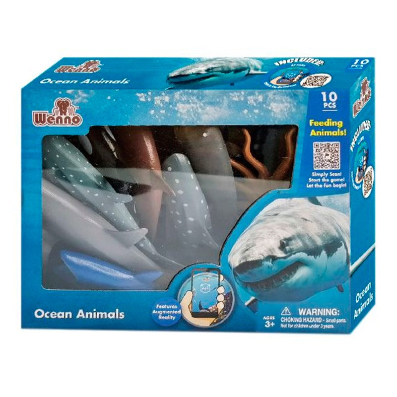 Wenno Ocean Animals Playset - 10 Pcs