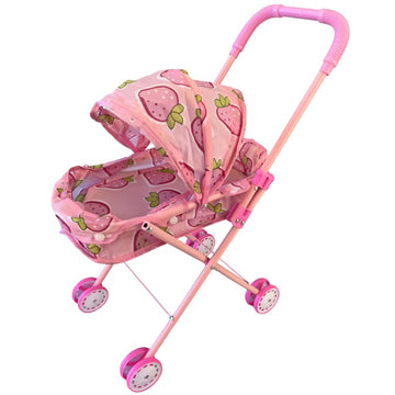 VDora Baby Doll Strawberry Metal Stroller - Light Pink
