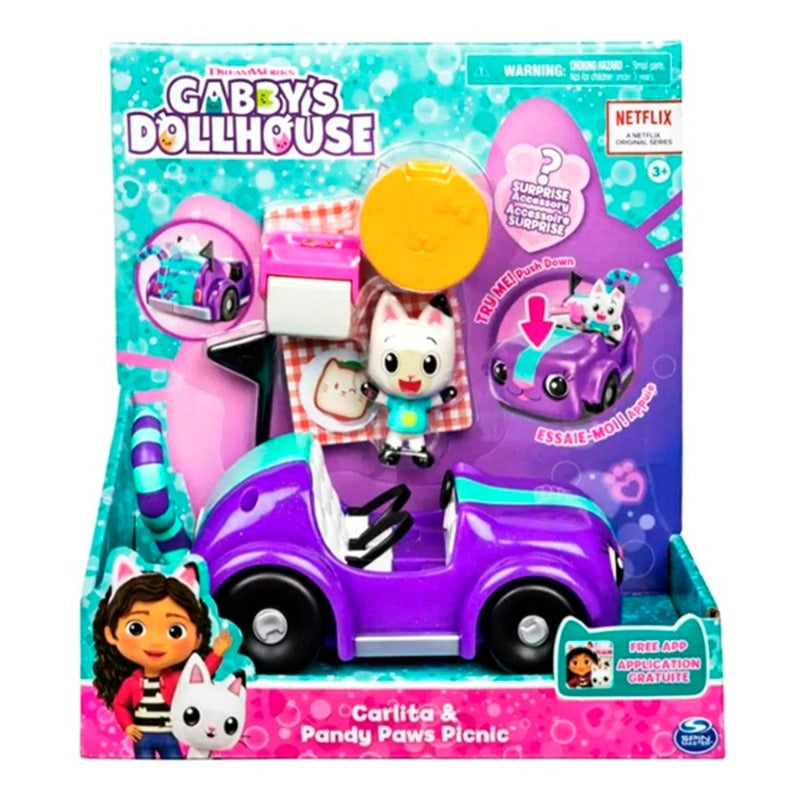 Gabby's Dollhouse Carlita & Pandy Paws Picnic Vehicle