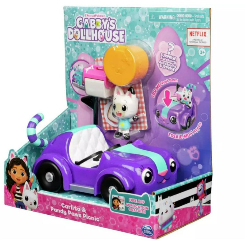 Gabby's Dollhouse Carlita & Pandy Paws Picnic Vehicle
