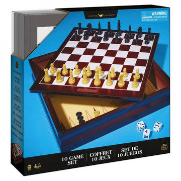Spin Master Class Family Chess Play Set 10 Games Blue