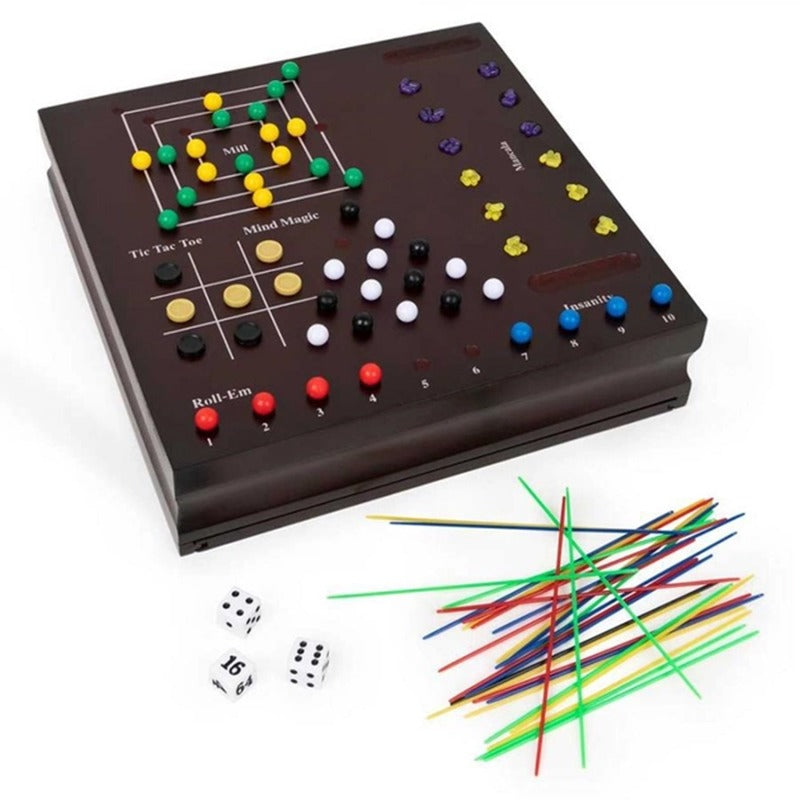 Spin Master Class Family Chess Play Set 10 Games Blue