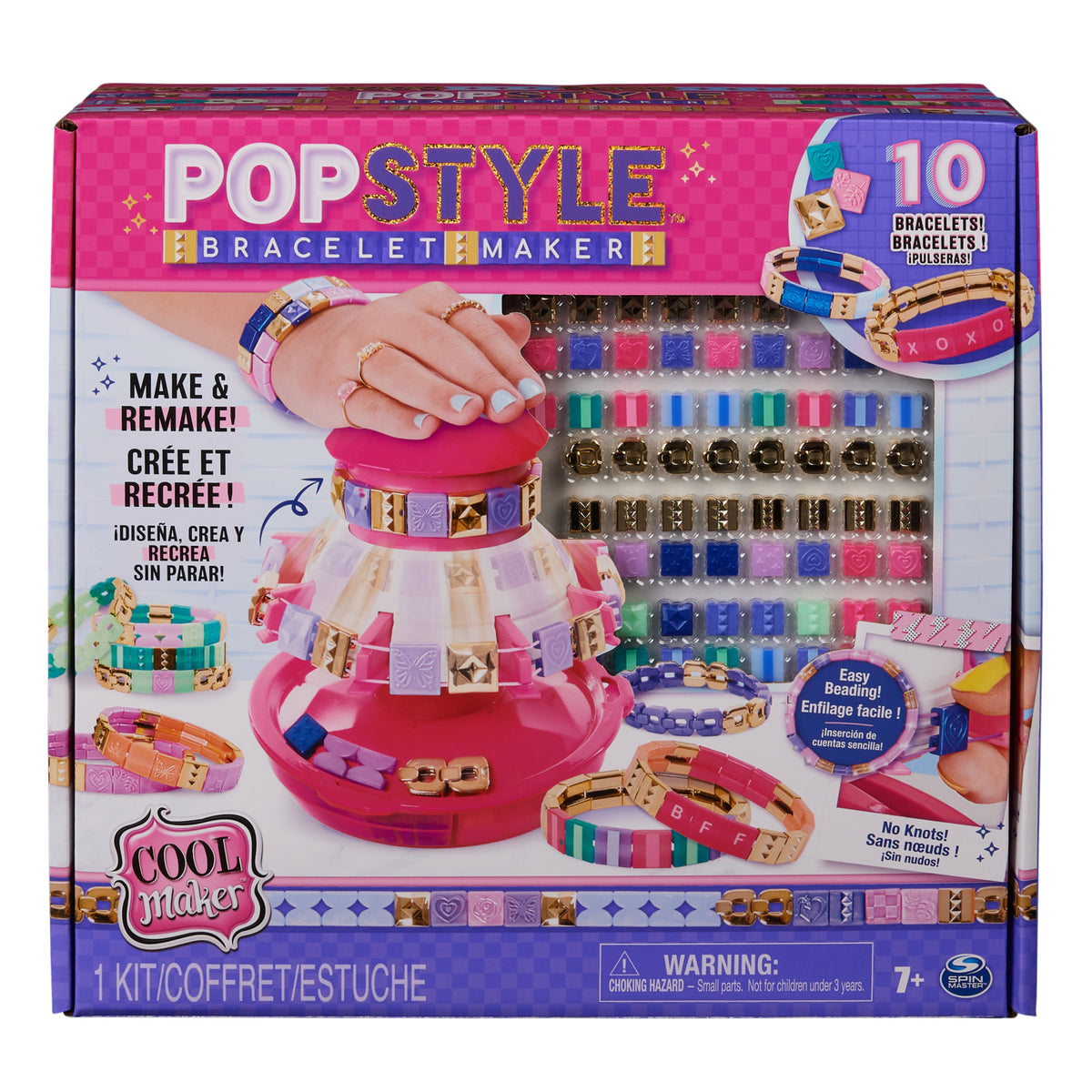 Cool Maker, PopStyle Bracelet Making Kit with 170 Beads, Make & Remake 10