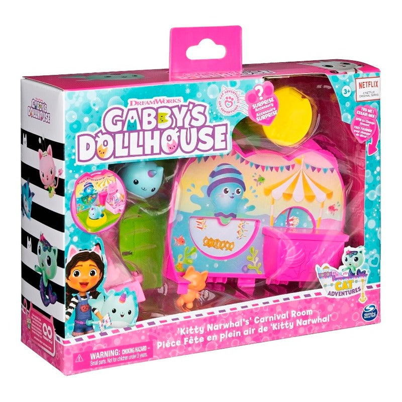 Gabby's Dollhouse Kitty Narwhal’s Carnival Room Set - Multishapes