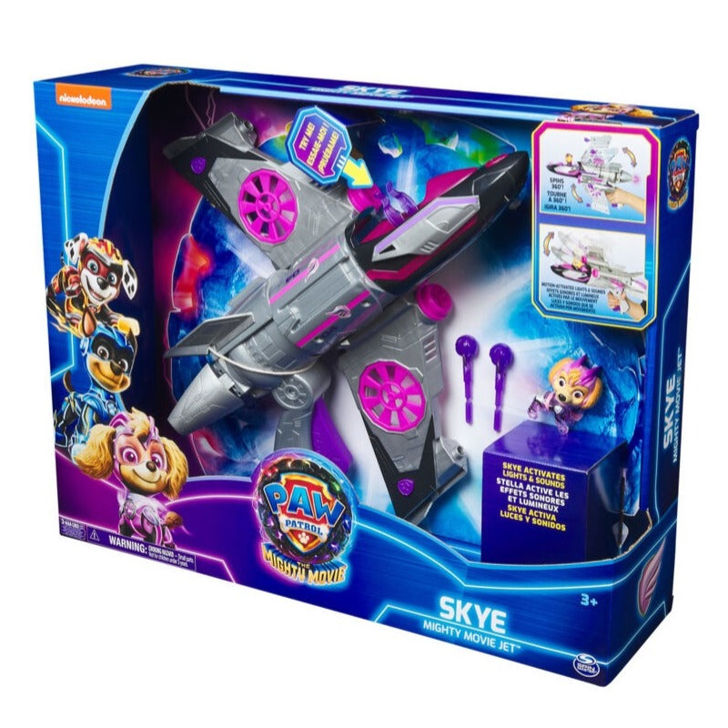 PAW Patrol Transforming Rescue Jet with Skye Mighty Pups Action Figure