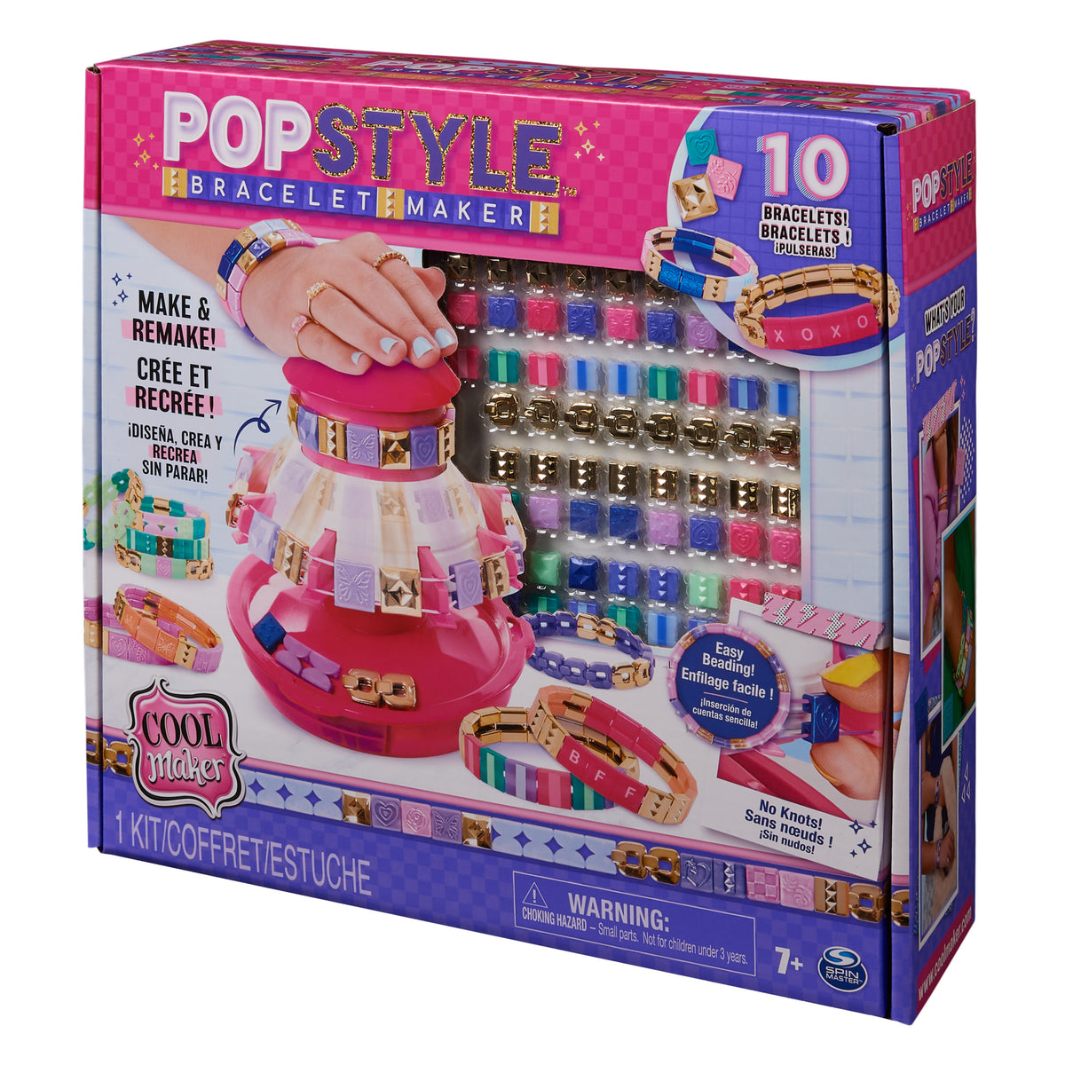 Cool Maker, PopStyle Bracelet Making Kit with 170 Beads, Make & Remake 10