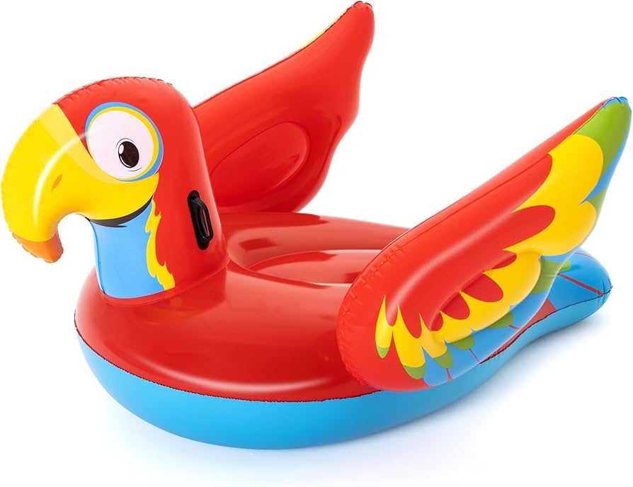 Bestway®  6'8" x 52"/2.03m x 1.32m Peppy Parrot Ride-On